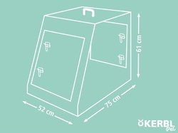 Prepravný box, klietka pre psa do auta KERBL 81367, 75x52x61 cm