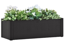 Samozavlažovací kvetináč, vyvýšený záhon STEFANPLAST NATURAL DELUXE 100 antracit