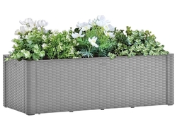 Samozavlažovací kvetináč, vyvýšený záhon STEFANPLAST NATURAL DELUXE 100 šedá