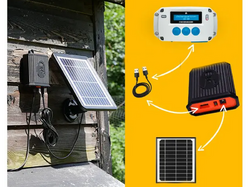 Solárna súprava na napájanie automatického otvárania a zatvárania kurína CHICKEN GUARD SOLAR POWER PACK