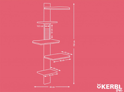 Škrabadlo pre mačky KERBL 81612 TIMBER, mačacie strom na stenu 150 cm