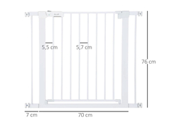 Zábrana do dverí pre psov PAWHUT D06-043V01 75-96 x 76 cm