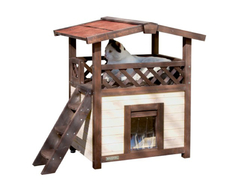 Zateplená búda pre mačky KERBL 81529 4-SEASON DELUXE, 88x57x77cm