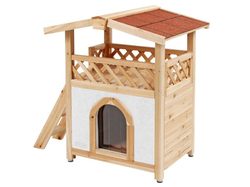 Zateplená búda pre mačky KERBL 82660 TYROL ALPIN, 88x57x77cm