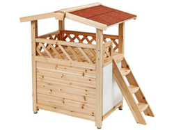 Zateplená búda pre mačky KERBL 82660 TYROL ALPIN, 88x57x77cm