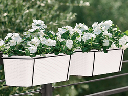Závesný kvetináč na balkón STEFANPLAST NATURAL 50 biela