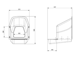 Znáškovej hniezdo pre sliepky so zberným košíkom HF 44X37X50