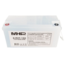 Batéria MHPower 6-EVF-150 Trakčná gélová, 12V/150Ah, Terminál T2 - M8, Deep Cycle
