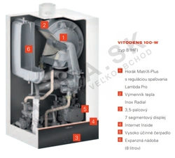 Viessmann Vitodens 100-W, 3,2 - 11 kW + 100 l zásobník + regulácia