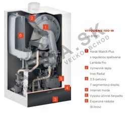 Viessmann Vitodens 100-W, 3,2 - 32 kW + 150 l zásobník + regulácia