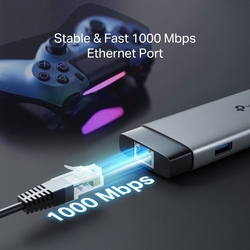 Dokovacia stanica TP-Link UH9120C USB-C, HDMI, RJ45, 1x USB C, 3x USB, čítačka SD/microSD, PD 100W