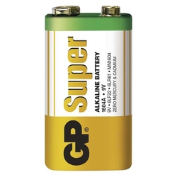 Alkalické batérie 6LF22, GP SUPER 9V, 1ks