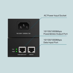 POE TP-Link POE170S PoE++ napájanie 48 V, 60W, IEEE802.3af/at/bt