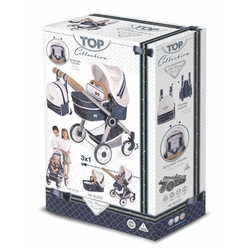 Detský kočík DeCuevas 80537 skladací pre bábiky 3 v 1 s batôžkom TOP Collection 2020 - 70 cm