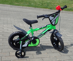 Detský bicykel Dino Bikes 412UL zelené 12" chlapčenské