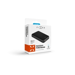 Powerbanka FIXED MagZen s bezdrôtovým nabíjaním a podporou Magsafe, 6 000 mAh, černa