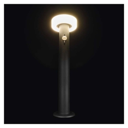 LED záhradné solárne stĺpikové svietidlo TERION, senzor súmraku, 12,5 x 12,5 x 50 cm