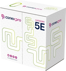 Kábel Conexpro UTP kábel ekonomy, CAT5e, PVC, 24AWG, 305m, sivý
