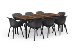 Záhradný stôl Keter Porto 200 walnut black steel