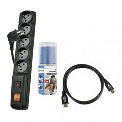 Set čistiacich prostriedkov + prepäťová ochrana + HDMI kábel