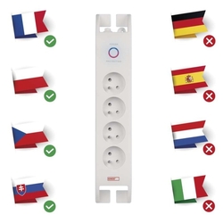 Prepäťová ochrana 900J – 4 zásuvky, 2m, biela