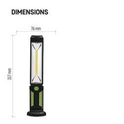 COB LED + LED prac. svietidlo P4525,500 lm,Li-Ion 2000 mAh