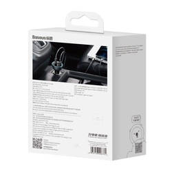 Baseus Car Charger Fast charger U+C+C, PD 3.0, QC 5.0, PPS, (with C+C cable 100W (20V/1.5A) 1m) 160W, Black (TZCCZM-0G)