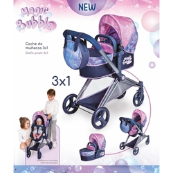 Detský kočík DeCuevas 81776 skladacia pre bábiky 3 v 1 s taškou Magic Bubble 2024 - 73 cm