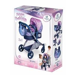 Detský kočík DeCuevas 81776 skladacia pre bábiky 3 v 1 s taškou Magic Bubble 2024 - 73 cm