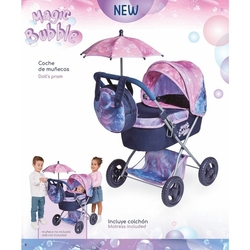 Detský kočík DeCuevas 85076 skladacia pre bábiky so slnečníkom a taškou Magic Bubble 2024 - 60 cm