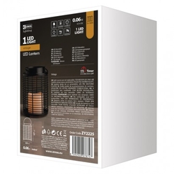 LED dekorácia – lampáš pozdĺžna mriežka, 3× AAA,blik.,t.b.