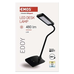 LED stolná lampa Eddy, čierna