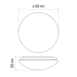 LED prisad. svietidlo Cori s pohyb. senz.,kr. 18W n.b., IP44