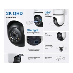 Kamera TP-Link Tapo C520WS 4MPx, vonkajšie, IP PTZ, WiFi, prísvit