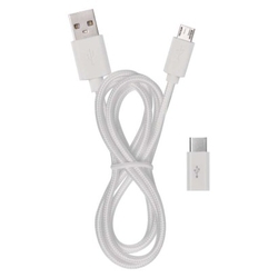 Duálny USB adaptér do siete+micro USB kabel + USB-C redukcia