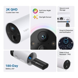 Kamera TP-Link Tapo C420 4MPx, vonkajšie, IP, WiFi, prísvit, batéria