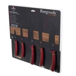 Sada nožov Berlingerhaus s magnetickým držiakom 6 ks Burgundy Metallic Line