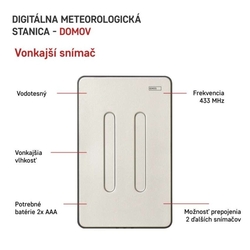 Domáca bezdrôtová meteostanica E6018