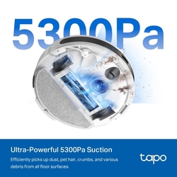 Vysávač TP-Link Tapo RV20 Max White robotický s mopom, 5300Pa, MagSlim