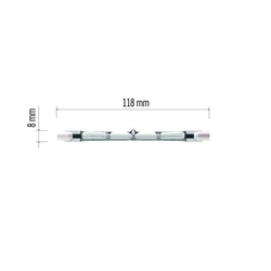Lineárna halogénová žiarovka J118 400W R7s teplá biela