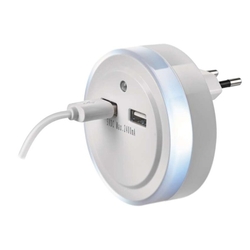 LED nočné svetlo P3313 do zásuvky s 2× USB