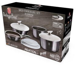 Sada riadu Berlingerhaus s odnímateľnou rukoväťou 9 ks Carbon PRO Line BH-6918