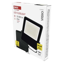 LED reflektor VISIO čierny, 100 W neutrálna biela