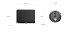 Chytré dverové kukátko Ezviz HP4 s kamerou, WiFi, 2K, 4,3" monitor, napájanie zo siete a batérie, čierne