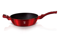 Panvica Berlingerhaus hlboká s mramorovým povrchom a pokrievkou 32 cm Burgundy Metallic Line Burgundy Metallic Line