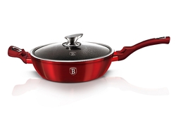 Panvica Berlingerhaus hlboká s mramorovým povrchom a pokrievkou 32 cm Burgundy Metallic Line Burgundy Metallic Line