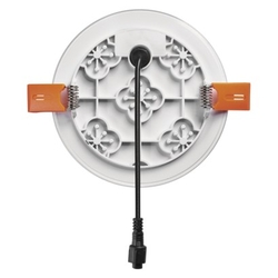 LED panel 125mm, kruhový vstavaný biely, 11 W teplá b., IP65