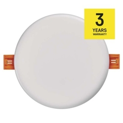 LED panel 125mm, kruhový vstavaný biely, 11 W teplá b., IP65