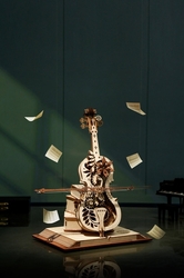 Hračka Robotime drevené mechanické puzzle Kúzelné violoncello (elektrický pohon)