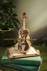 Hračka Robotime drevené mechanické puzzle Kúzelné violoncello (elektrický pohon)